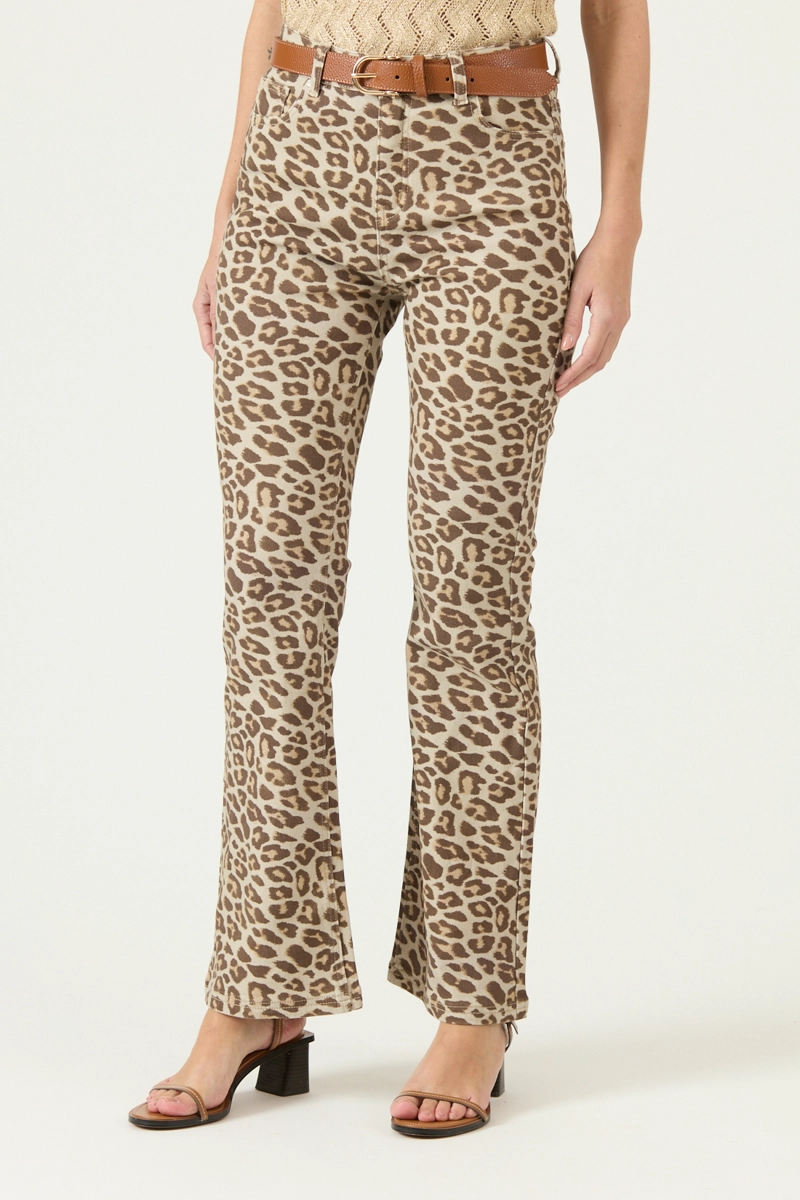 JEANS WIDE LEG ANIMAL PRINT BEIGE COD 2400985 - 3