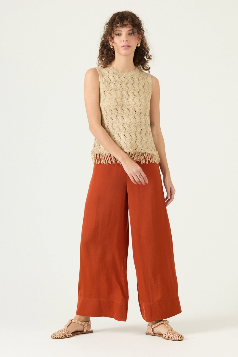 PANTALON PALAZZO TERRACOTA COD 2012735 - 1