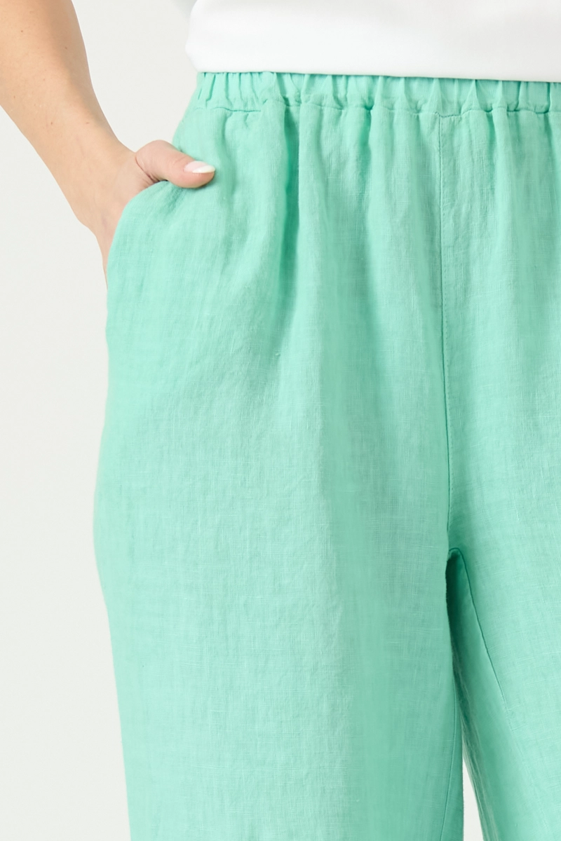 PANTALON DE LINO STRAIGHT VERDE COD 2013715 - 4