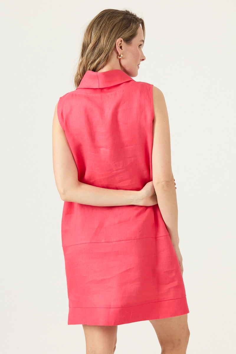 VESTIDO DE LINO ROJO COD 4005415 - 4