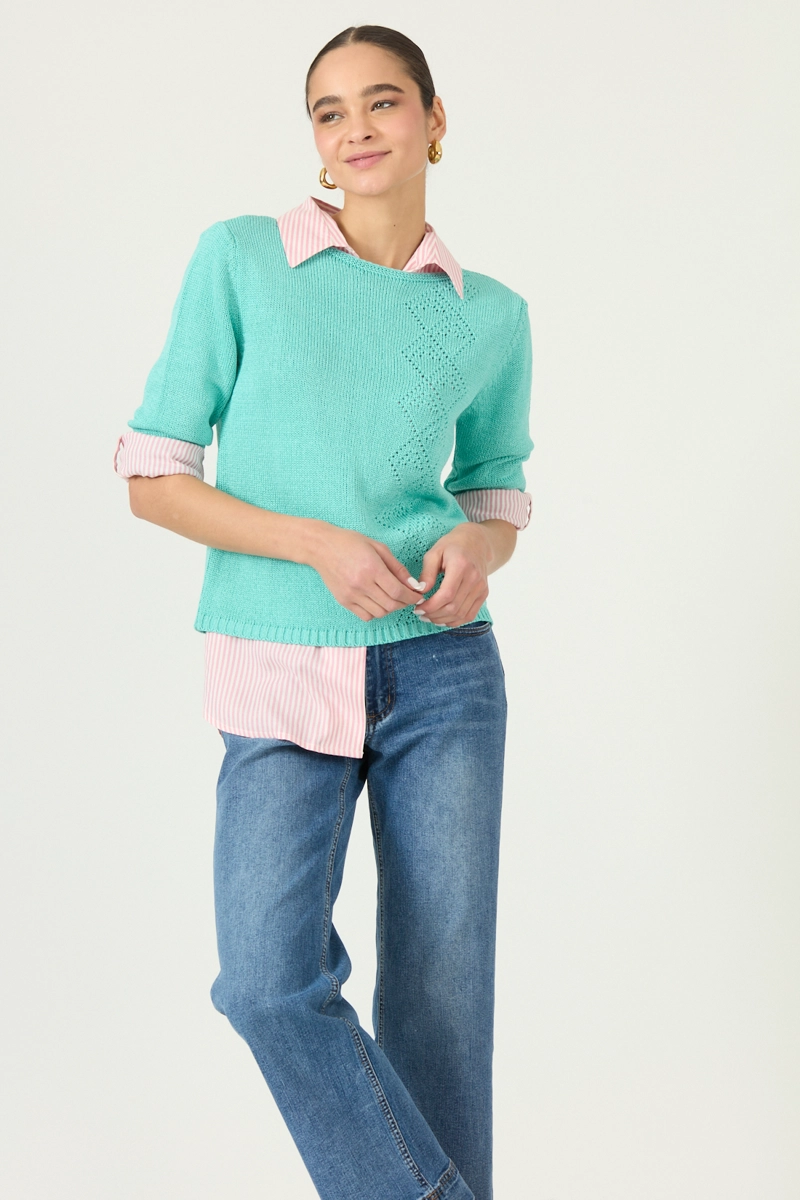 SWEATER TURQUESA COD 5406275 - 1