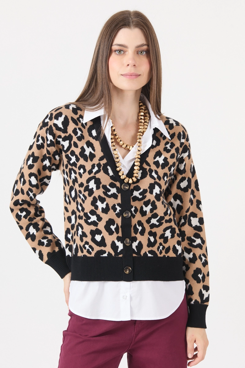SWEATER ANIMAL PRINT CAMEL COD 5414356 - 3