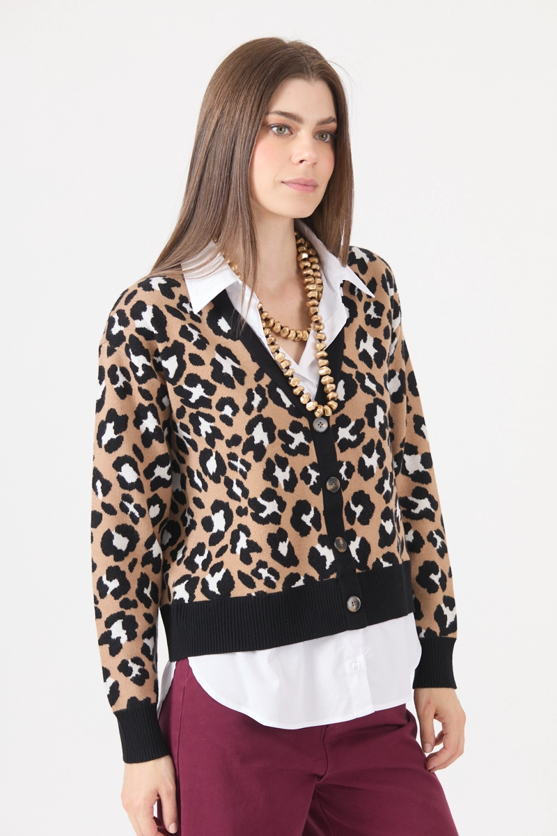 SWEATER ANIMAL PRINT CAMEL COD 5414356 - 4
