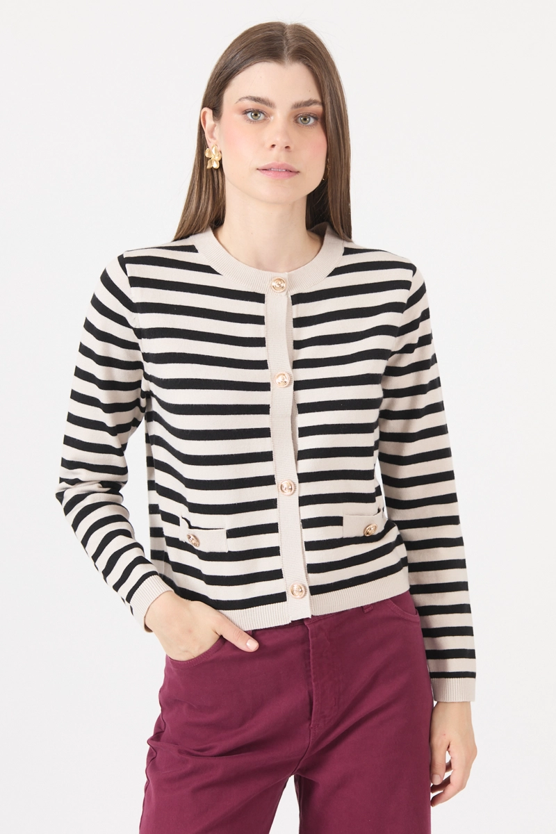 SWEATER LISTADO CRUDO COD 5414316 - 3