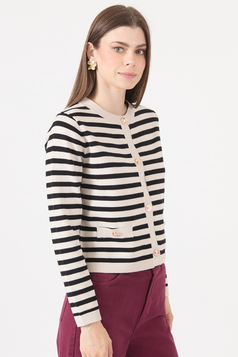 SWEATER LISTADO CRUDO COD 5414316 - 4