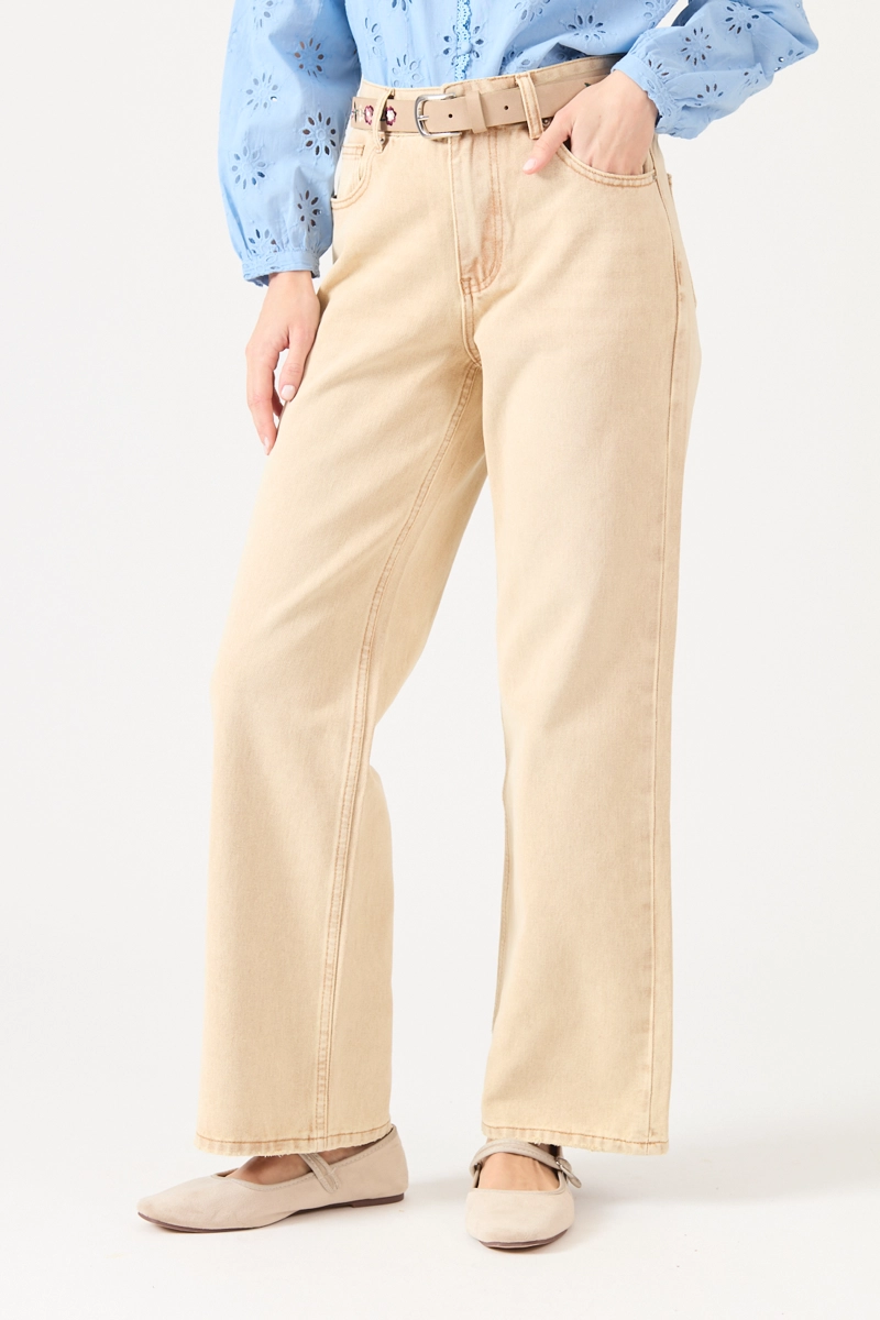 JEANS BEIGE COD 2400476 - 2
