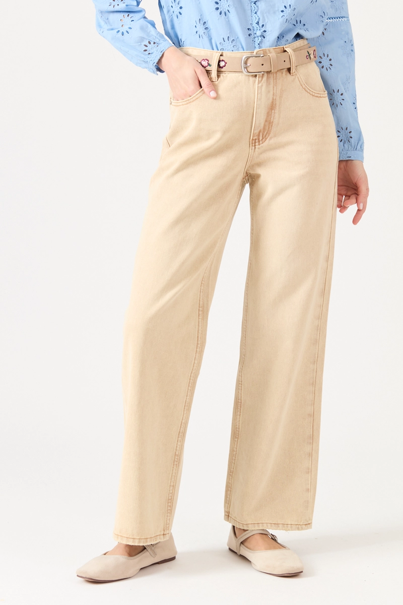 JEANS BEIGE COD 2400476 - 3