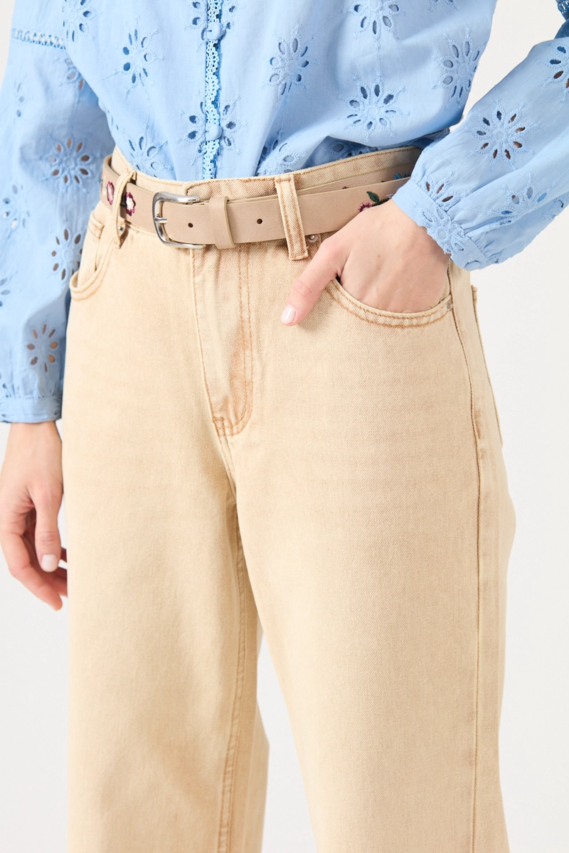 JEANS BEIGE COD 2400476 - 4
