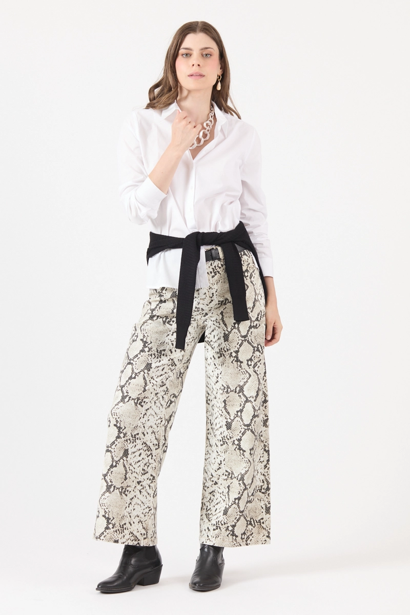 JEANS ANIMAL PRINT CRUDO COD 2400506 - 1