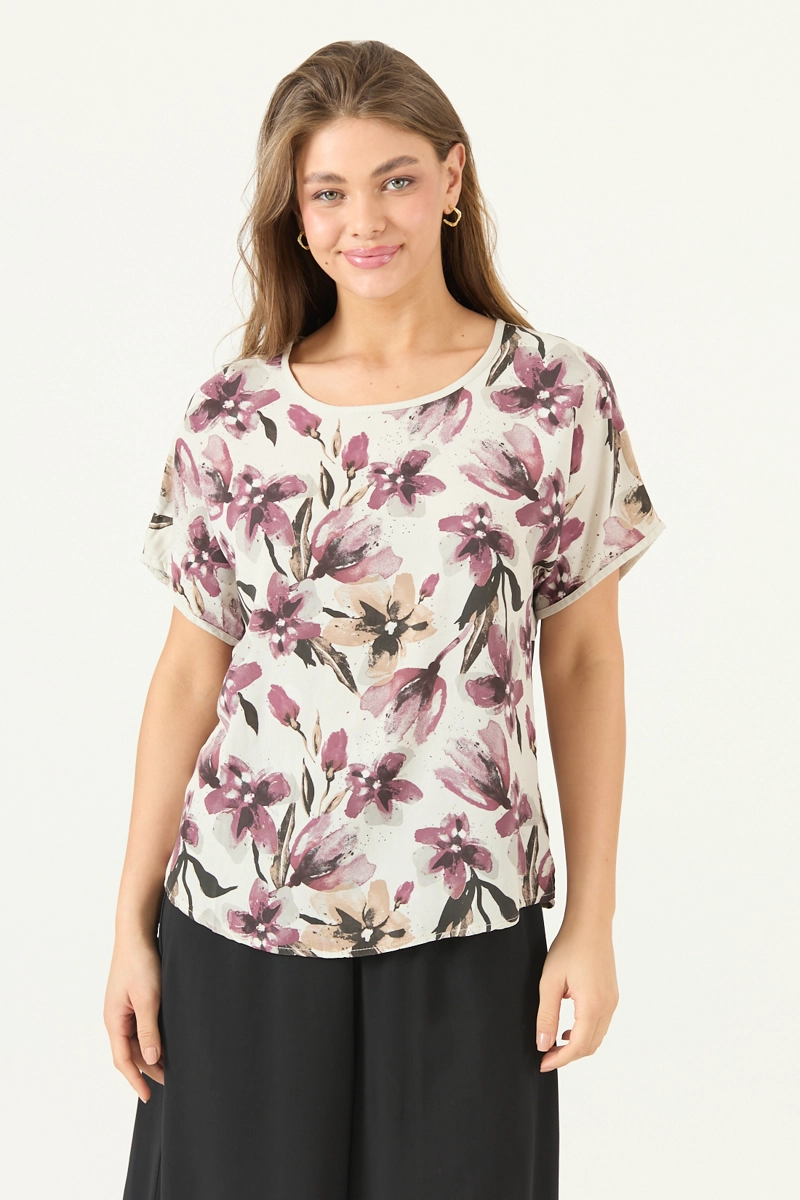BLUSA ESTAMPADA BURDEO COD 4517785 - 3
