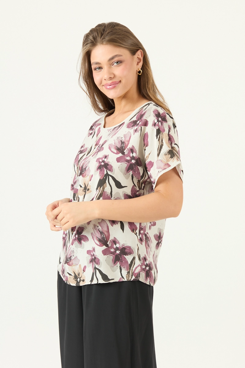 BLUSA ESTAMPADA BURDEO COD 4517785 - 4