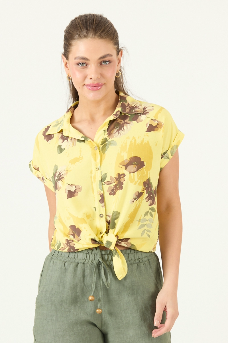 BLUSA ESTAMPADA AMARILLA COD 4517675 - 2