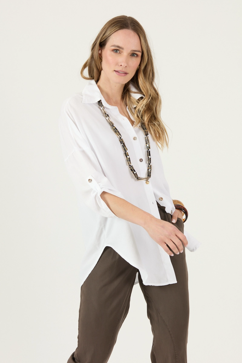 BLUSA DE LYOCELL BLANCA COD 4517735 - 1