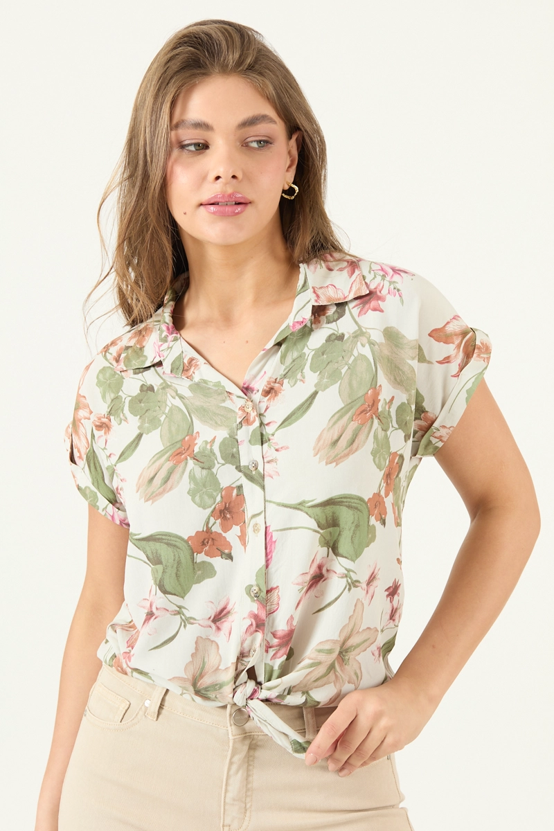 BLUSA ESTAMPADA VERDE COD 4517675 - 1