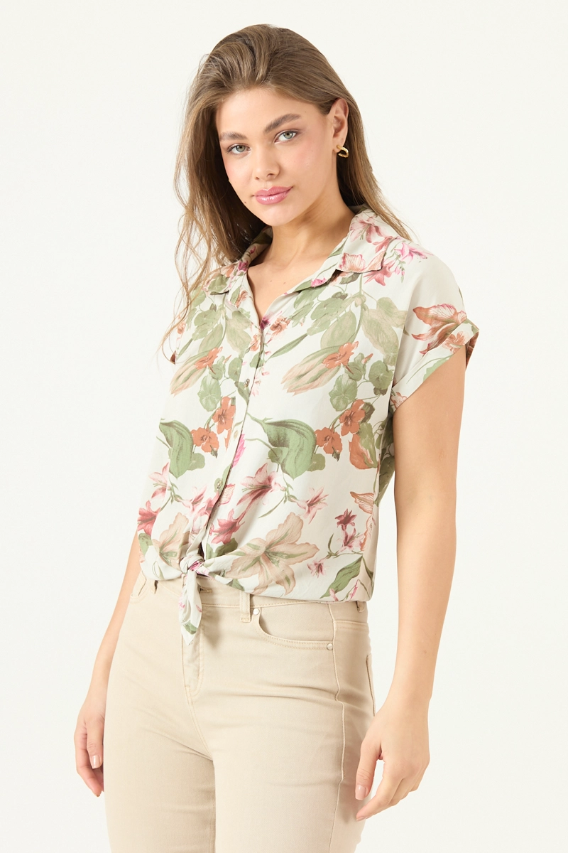 BLUSA ESTAMPADA VERDE COD 4517675 - 4