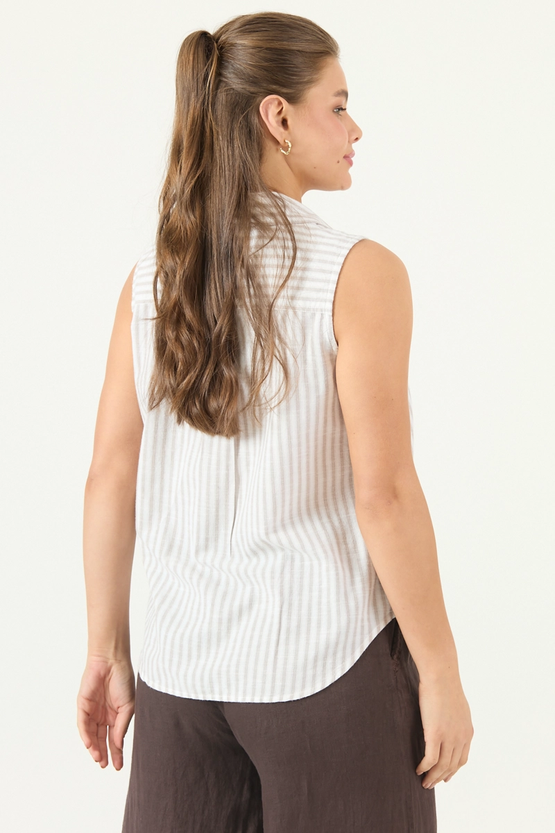 BLUSA RAYAS TAUPE COD 4516205 - 5