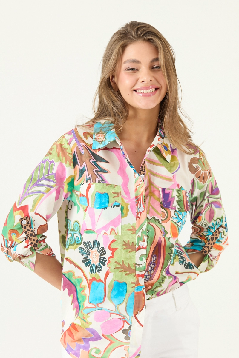 BLUSA ESTAMPADA MULTICOLOR COD 4518165 - 2
