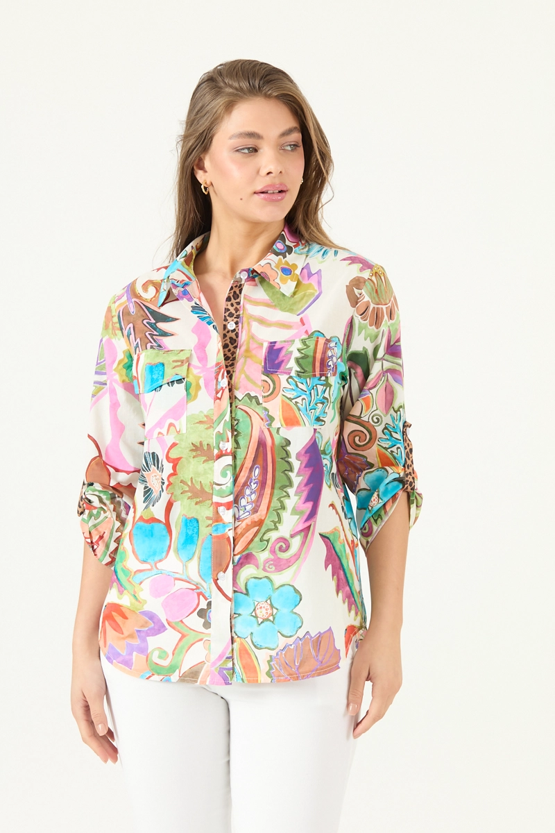 BLUSA ESTAMPADA MULTICOLOR COD 4518165 - 3