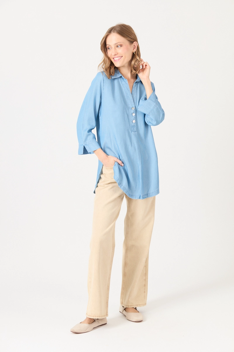 BLUSA LYOCELL CELESTE COD 4520566 - 1