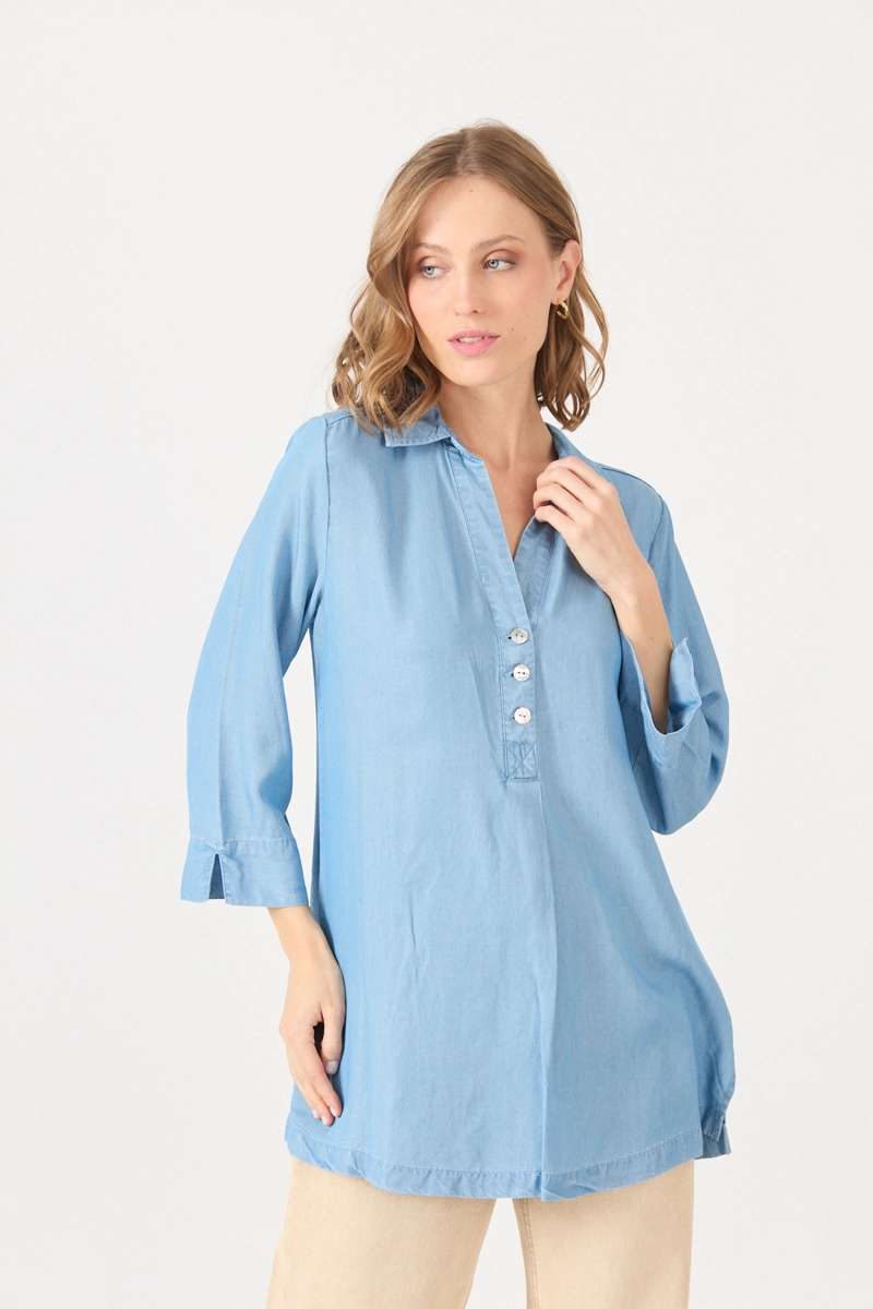 BLUSA LYOCELL CELESTE COD 4520566 - 2
