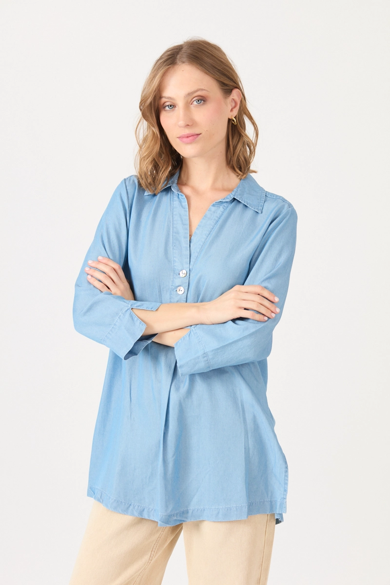 BLUSA LYOCELL CELESTE COD 4520566 - 3