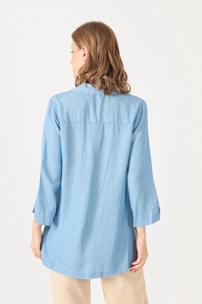 BLUSA LYOCELL CELESTE COD 4520566 - 5
