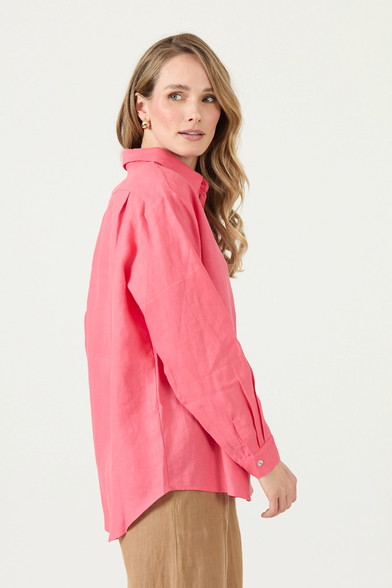 BLUSA DE LINO ROSA COD 4517385 - 4