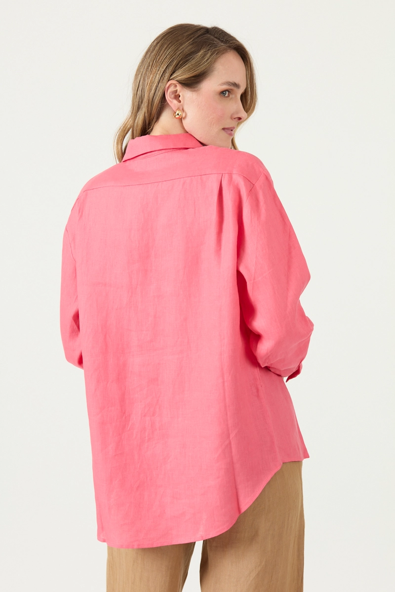 BLUSA DE LINO ROSA COD 4517385 - 5
