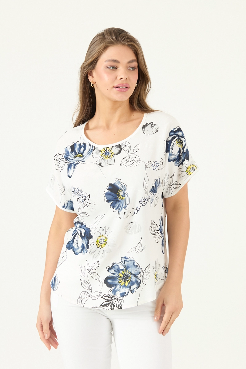BLUSA ESTAMPADA AZUL COD 4517785 - 3