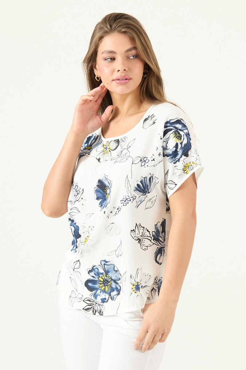 BLUSA ESTAMPADA AZUL COD 4517785 - 4