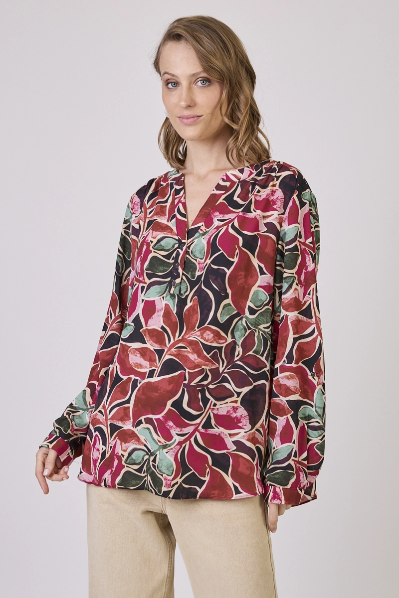 BLUSA ESTAMPLADO BURDEO COD 4520476 - 2
