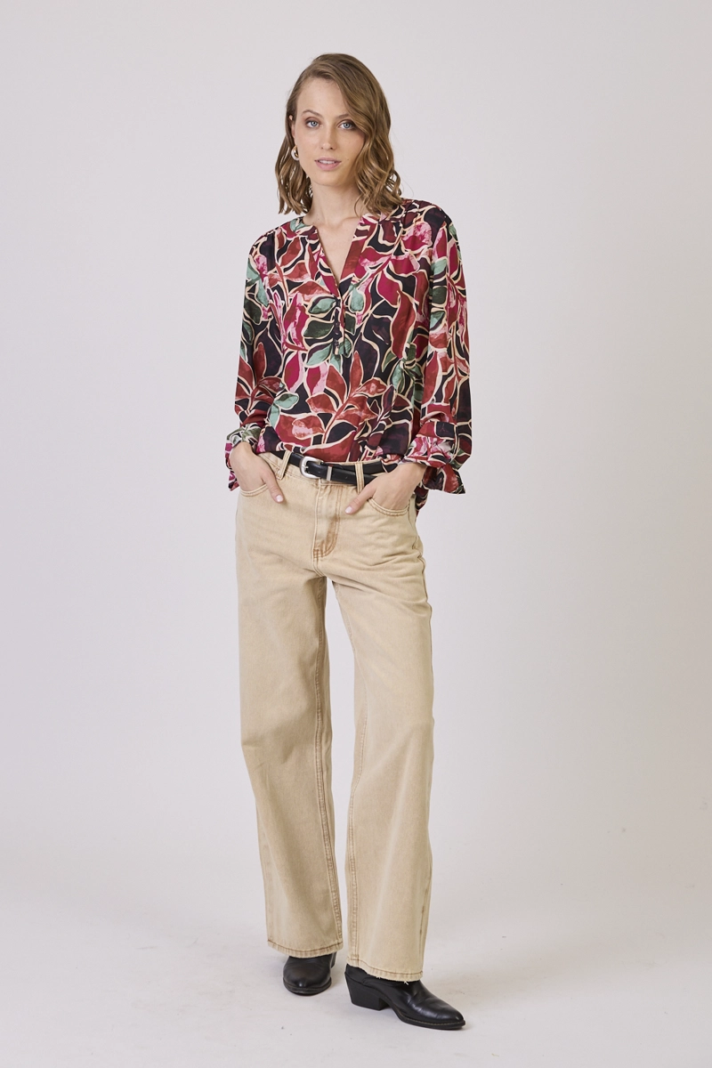 BLUSA ESTAMPLADO BURDEO COD 4520476 - 5