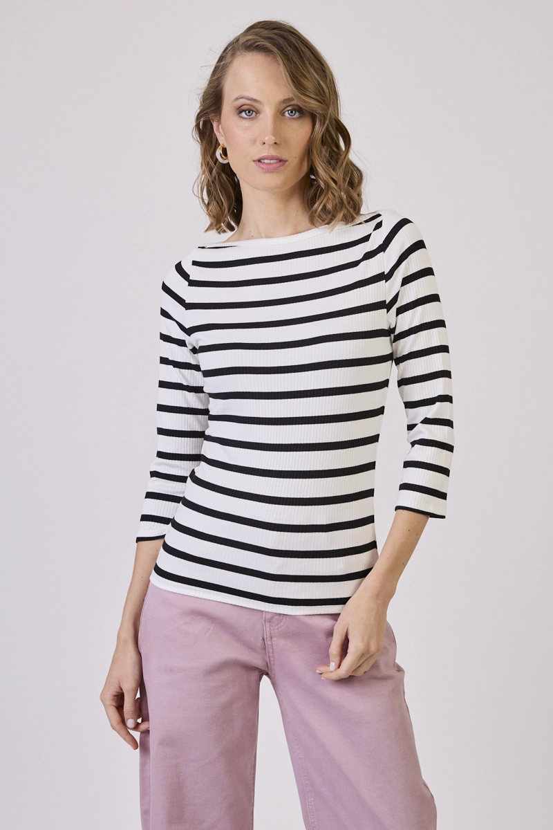 POLERA LISTADO NEGRA COD 2726076 - 1