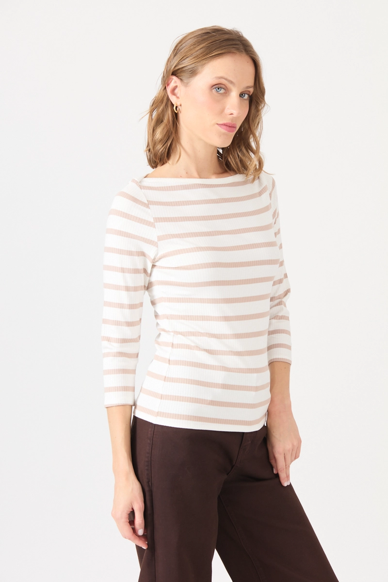 POLERA LISTADO BEIGE COD 2726076 - 4