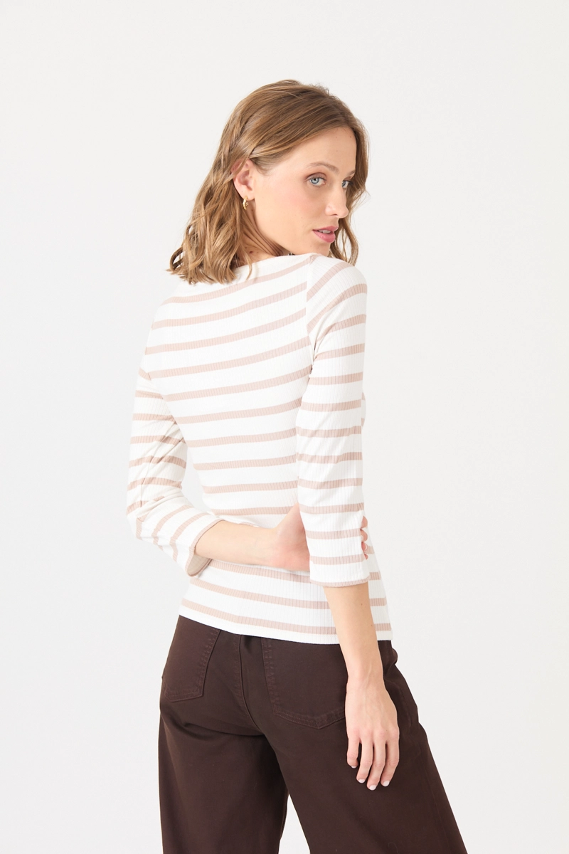 POLERA LISTADO BEIGE COD 2726076 - 5