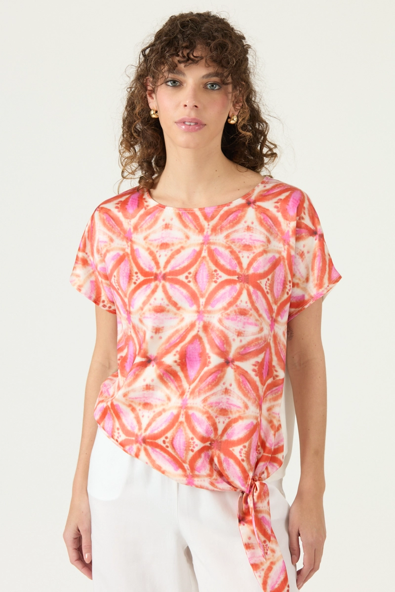 POLERA ESTAMPADA NARANJO COD 2756855 - 3