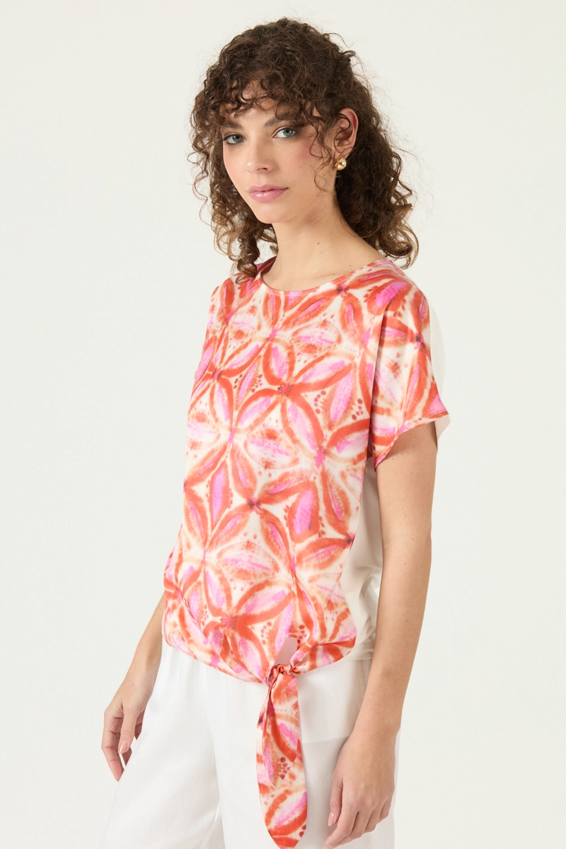 POLERA ESTAMPADA NARANJO COD 2756855 - 4