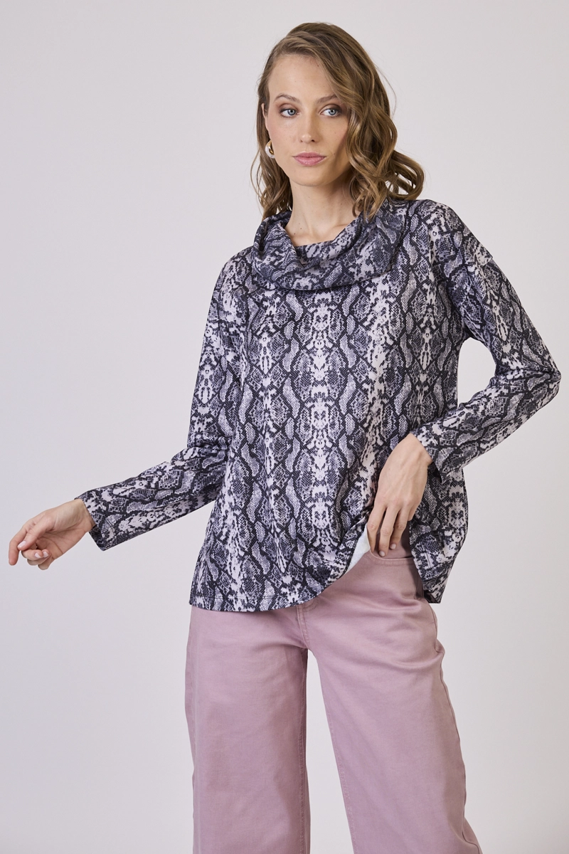 POLERA ESTAMPLADO GRIS COD 2726106 - 1
