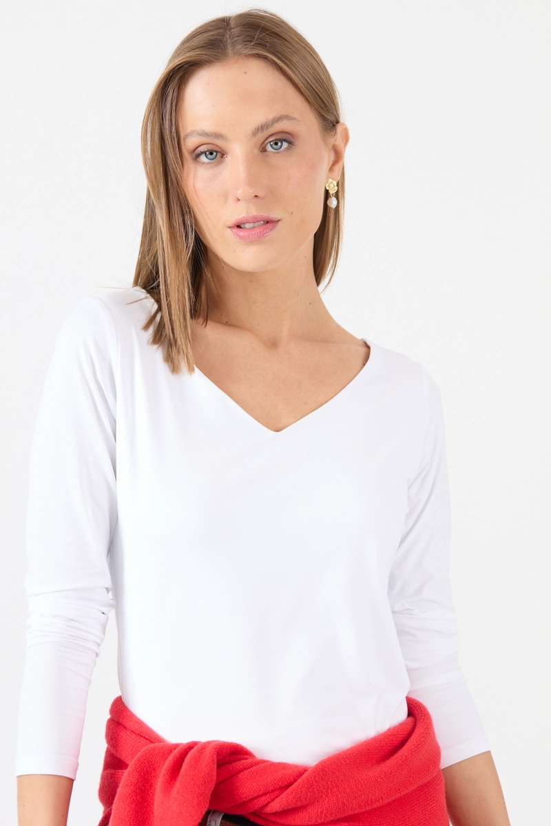 POLERA POLIAMIDA BLANCA COD 2800046 - 2