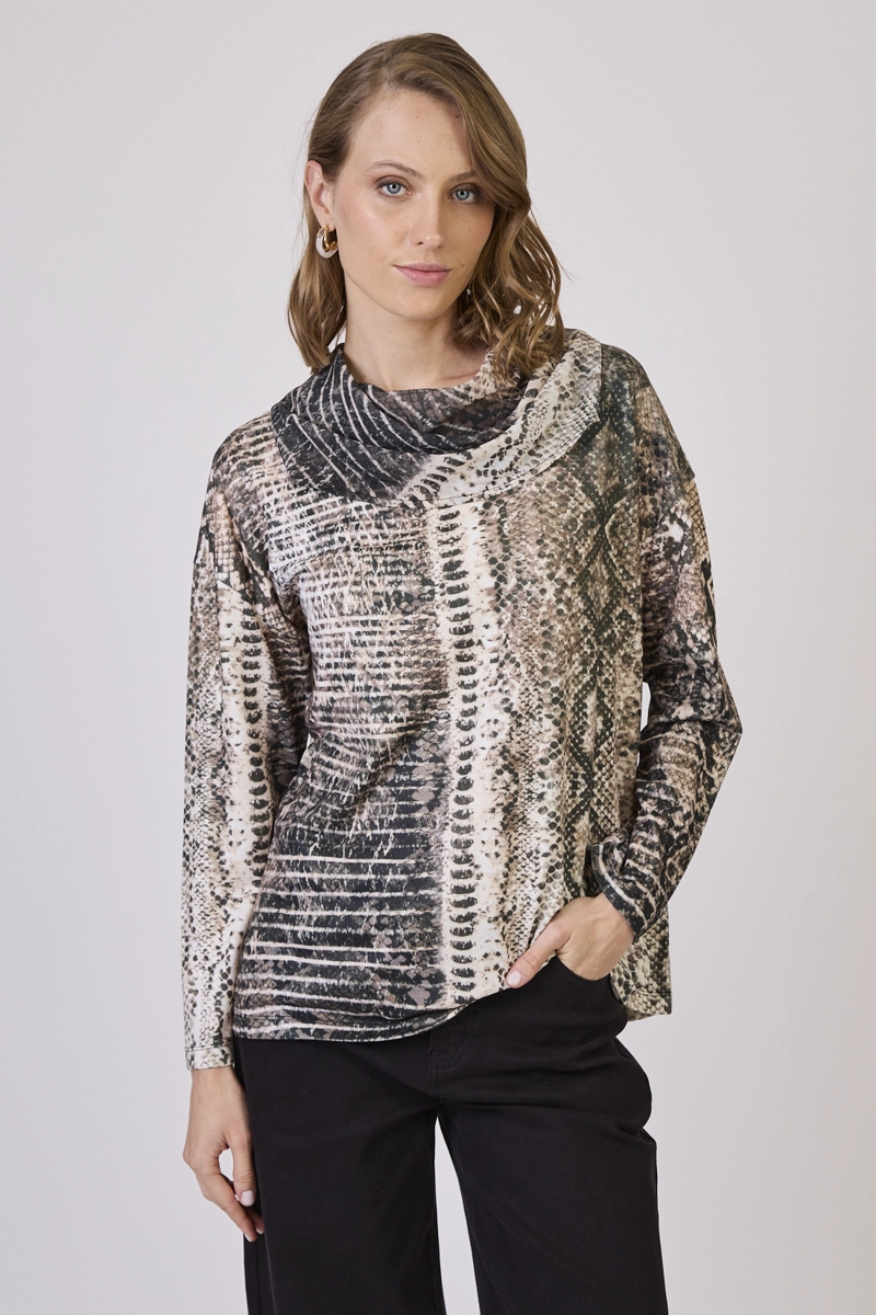 POLERA ESTAMPLADO CAFE  COD 2726106 - 2