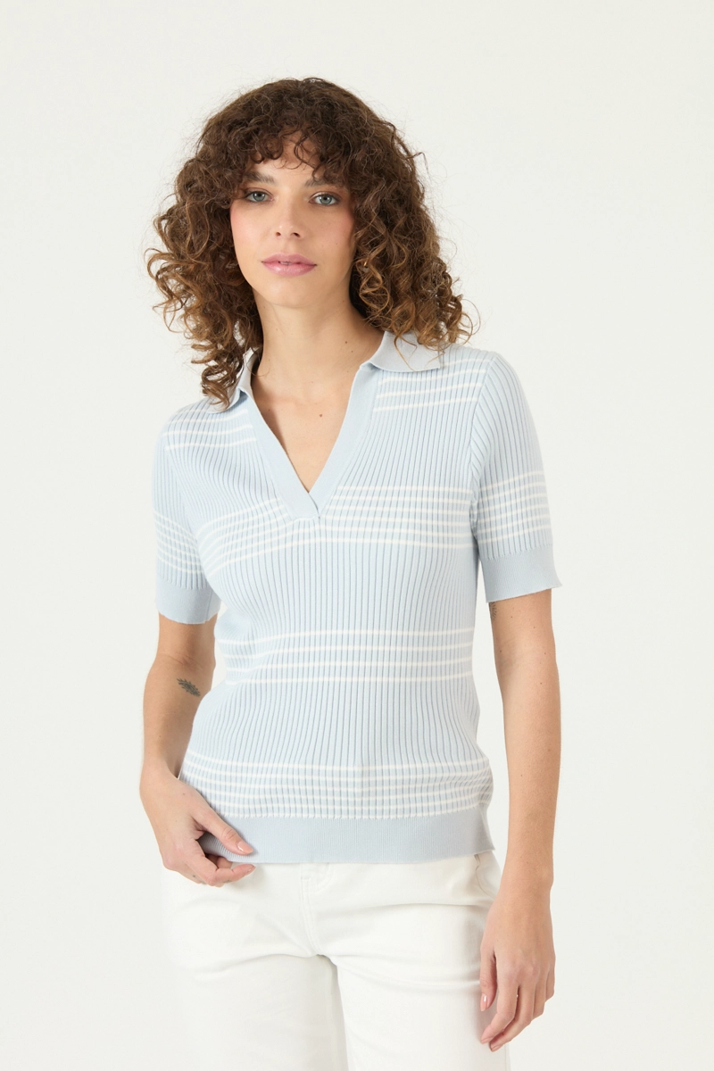 POLERA RAYAS CELESTE COD 2756575 - 3