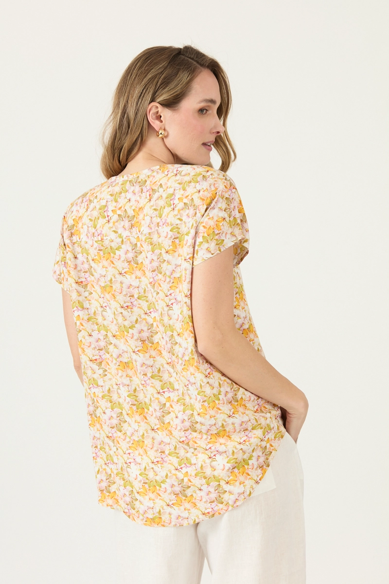 BLUSA ESTAMPADA AMARILLA COD 4516665 - 5