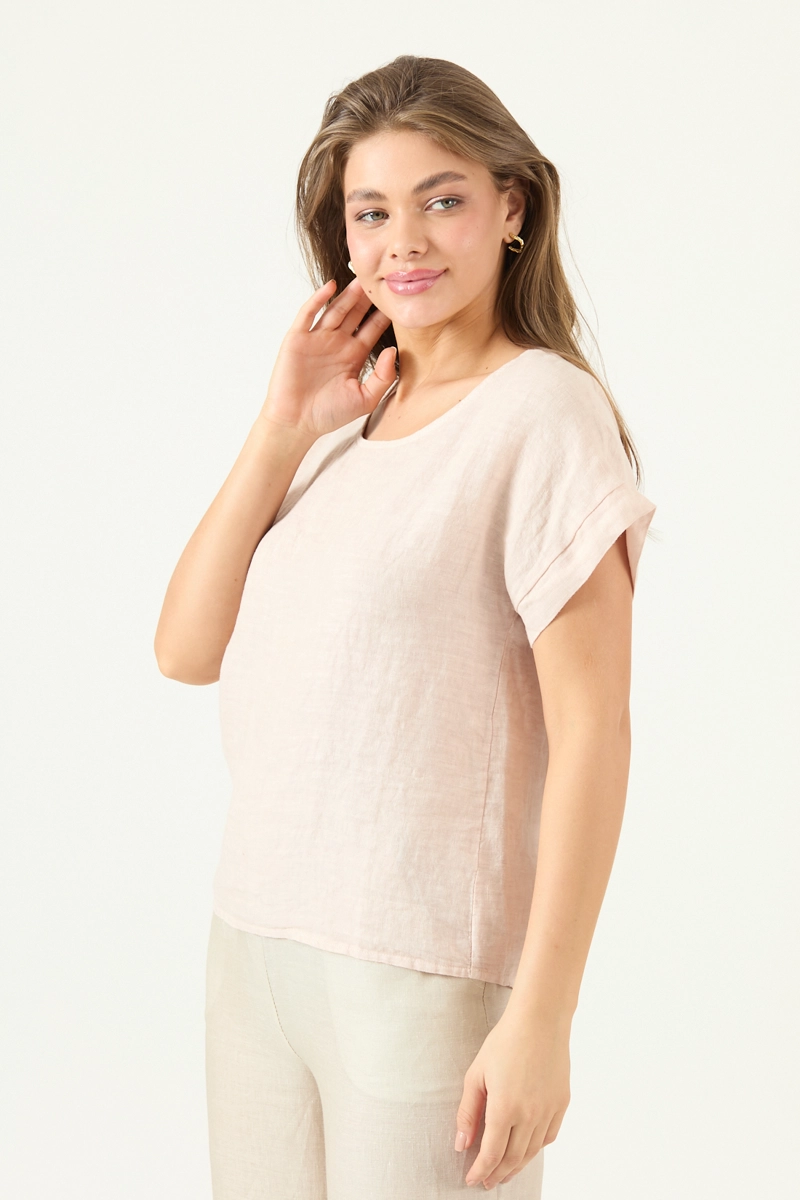 BLUSA DE LINO ROSA COD 4517405 - 4
