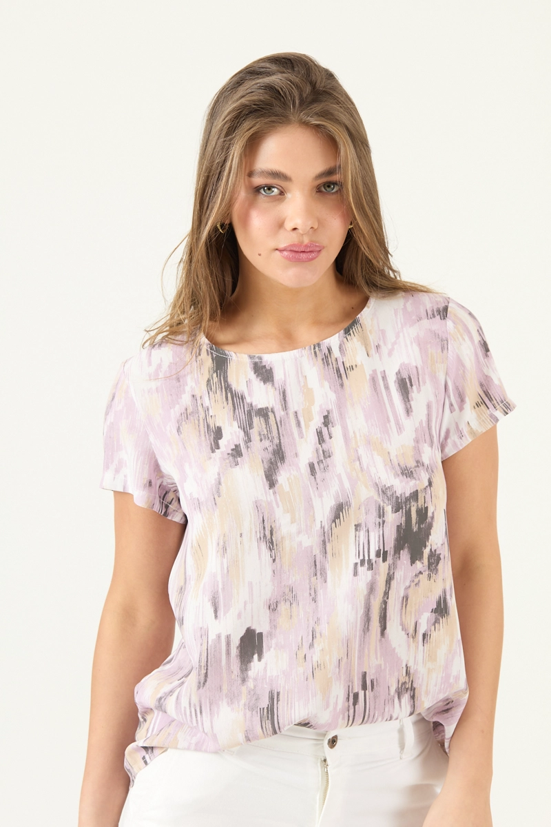 BLUSA ESTAMPADA LILA COD 4517695 - 1