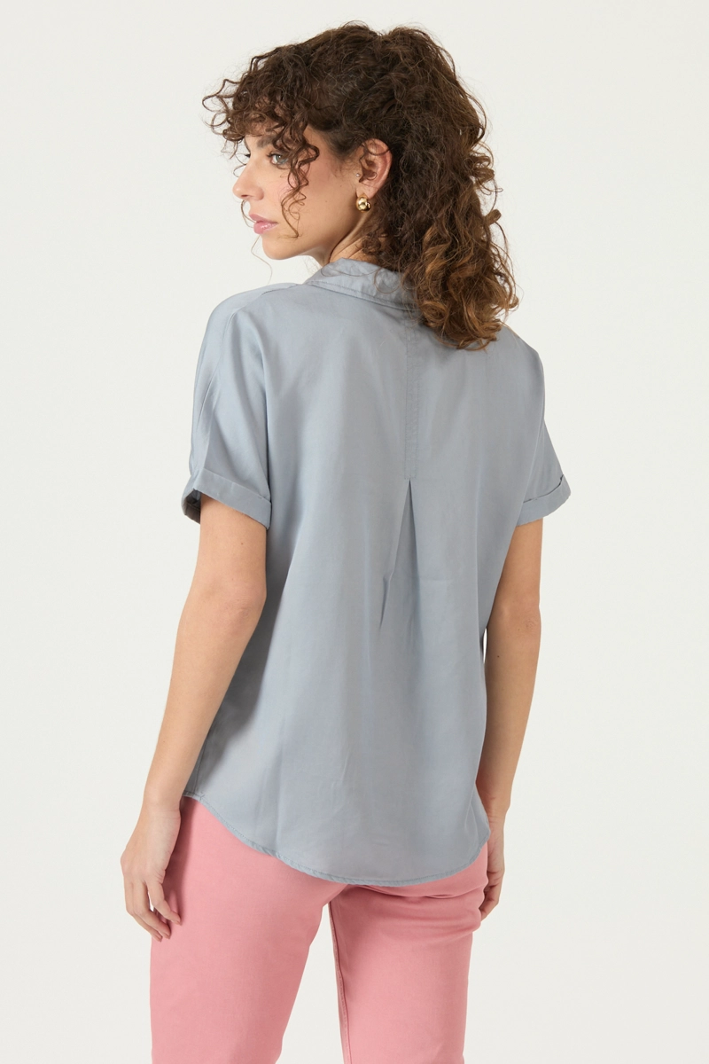 BLUSA DE LYOCELL CELESTE COD 4516325 - 5
