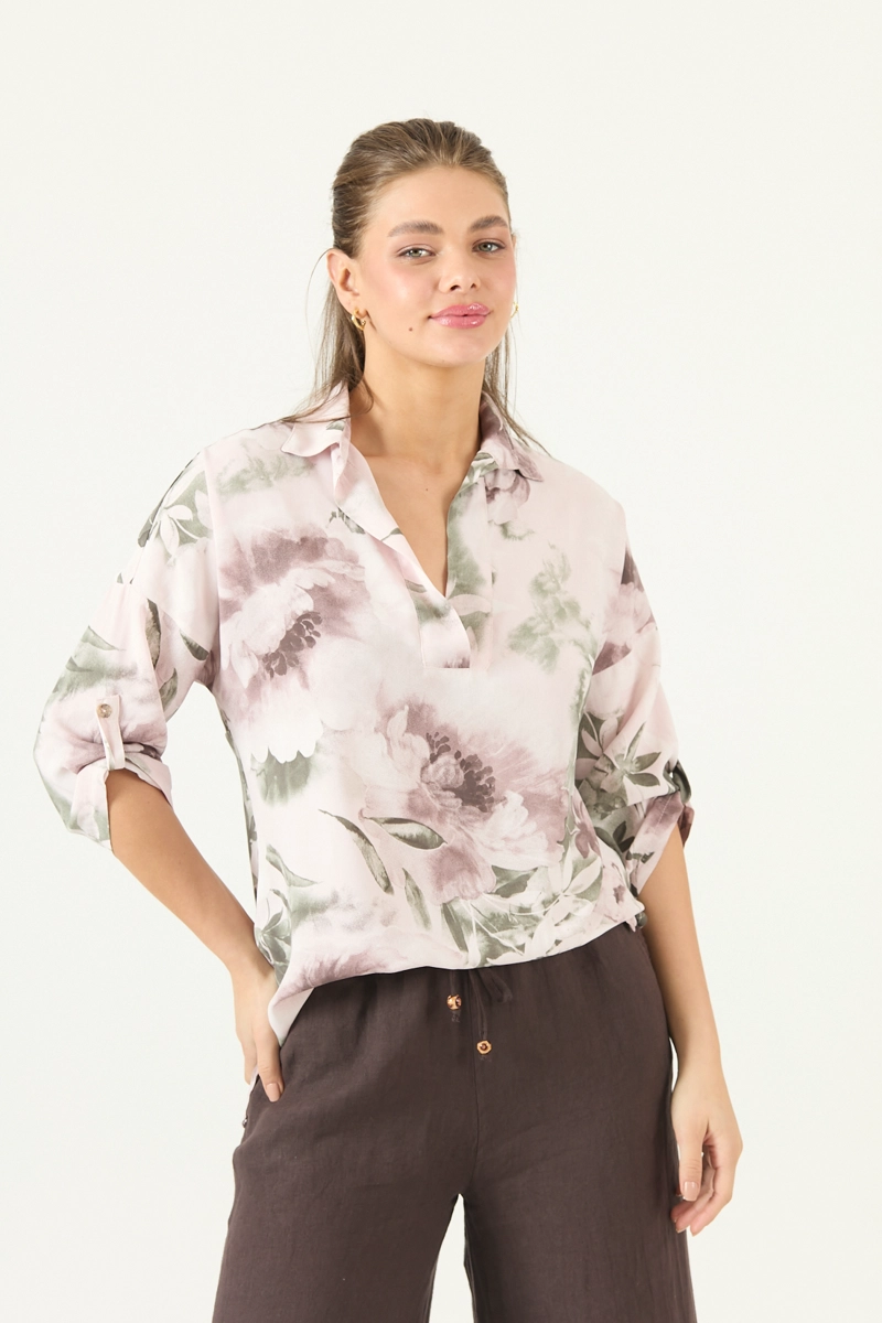 BLUSA ESTAMPADA ROSA COD 4517685 - 2