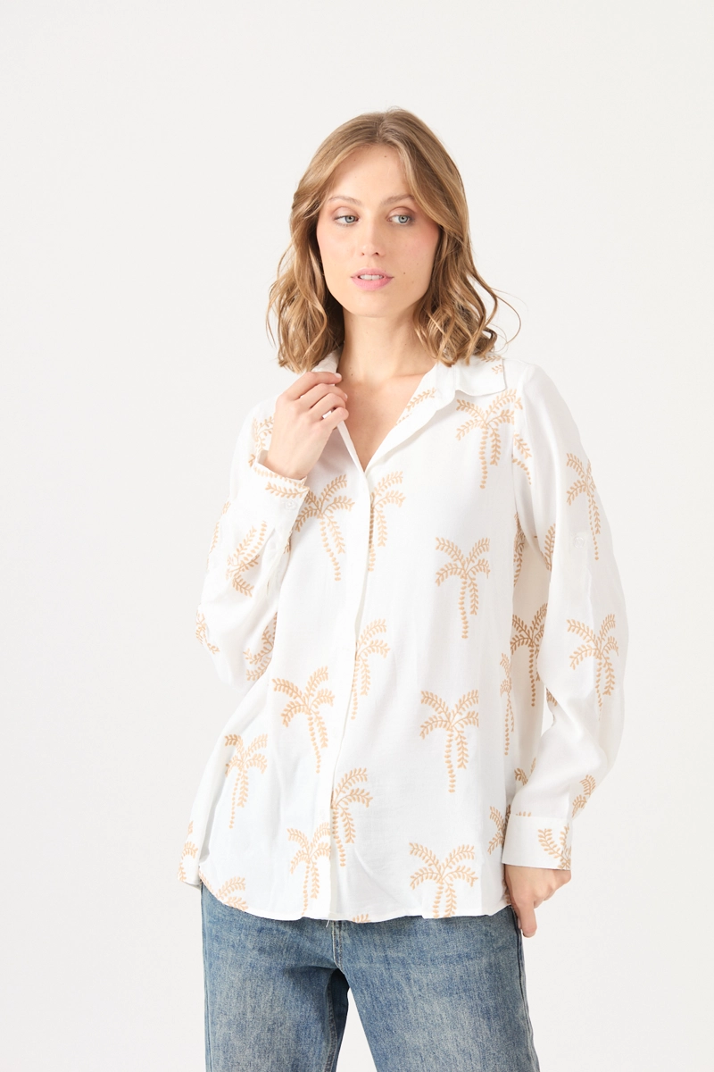 BLUSA CON BORDADOS BLANCA COD 4520576 - 3