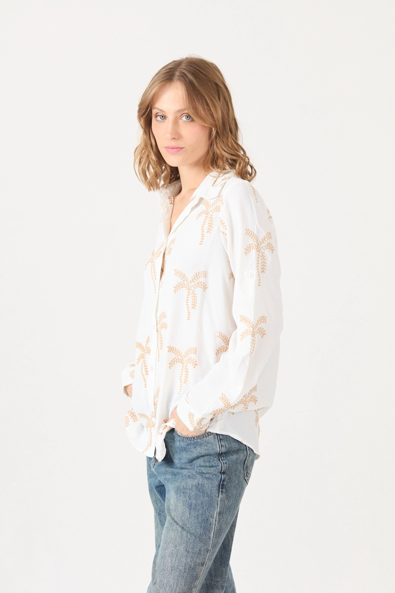 BLUSA CON BORDADOS BLANCA COD 4520576 - 4