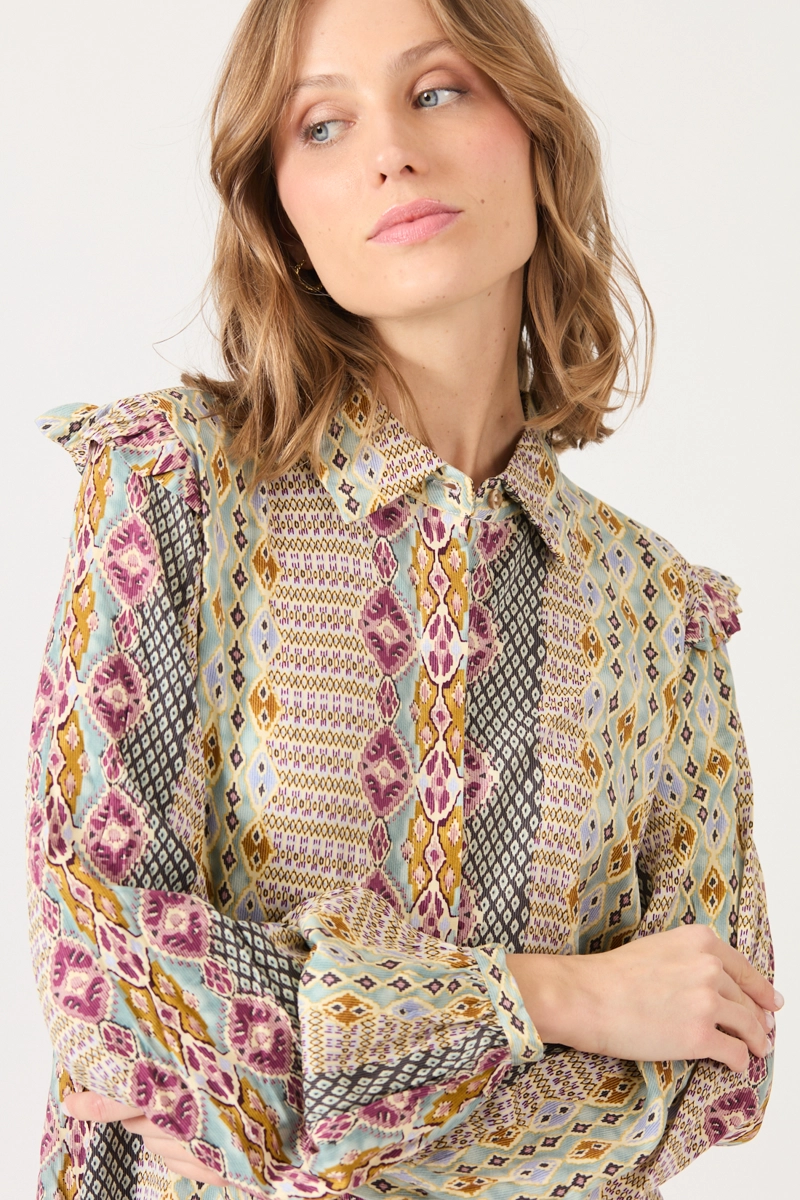 BLUSA ESTAMPLADO CELESTE COD 4520616 - 2
