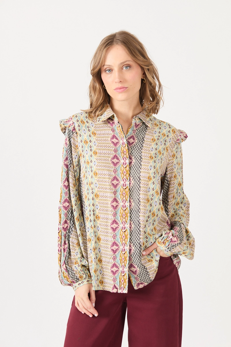 BLUSA ESTAMPLADO CELESTE COD 4520616 - 3